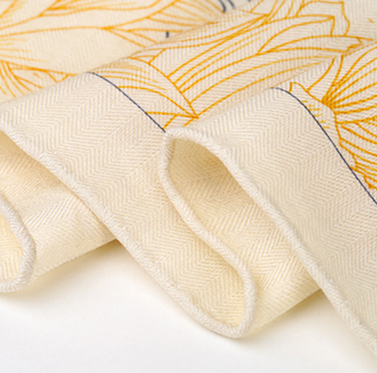 Double-sided Digital Printed Silk Wool Scarf