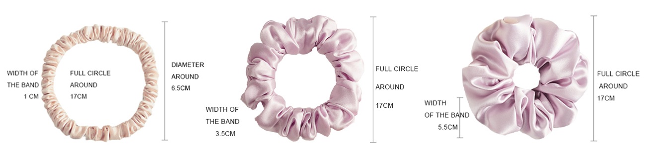 scrunchies sizes