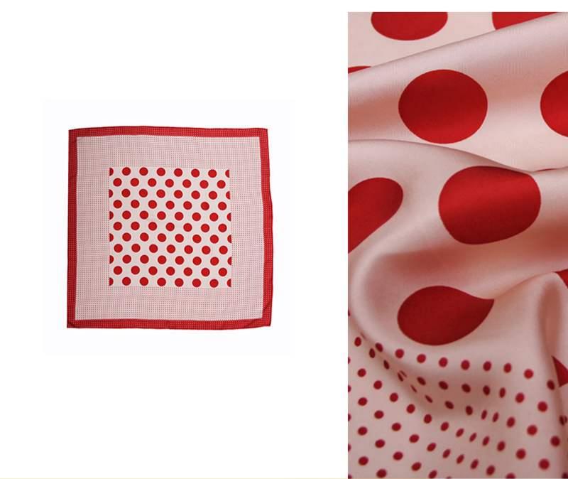 Printed silk satin scarf