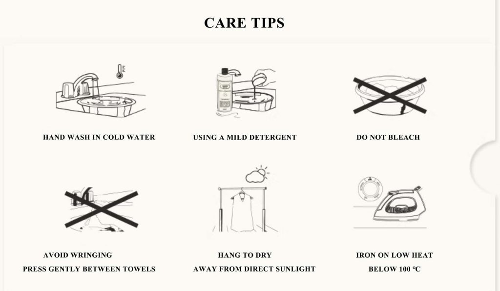 Silk Wool Scarf care tips