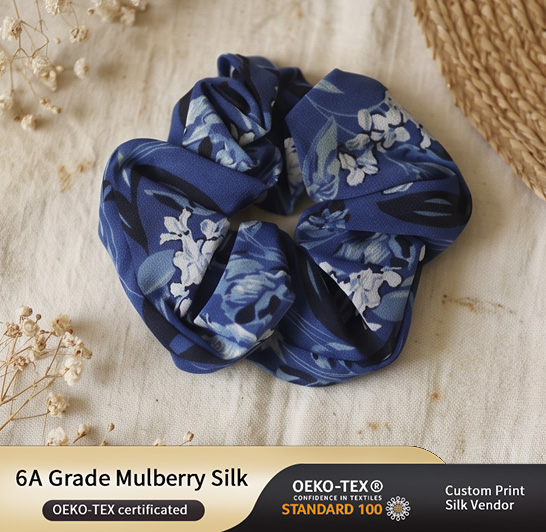 Custom Silk Printing Silk Hair Scunchies for Your Brand